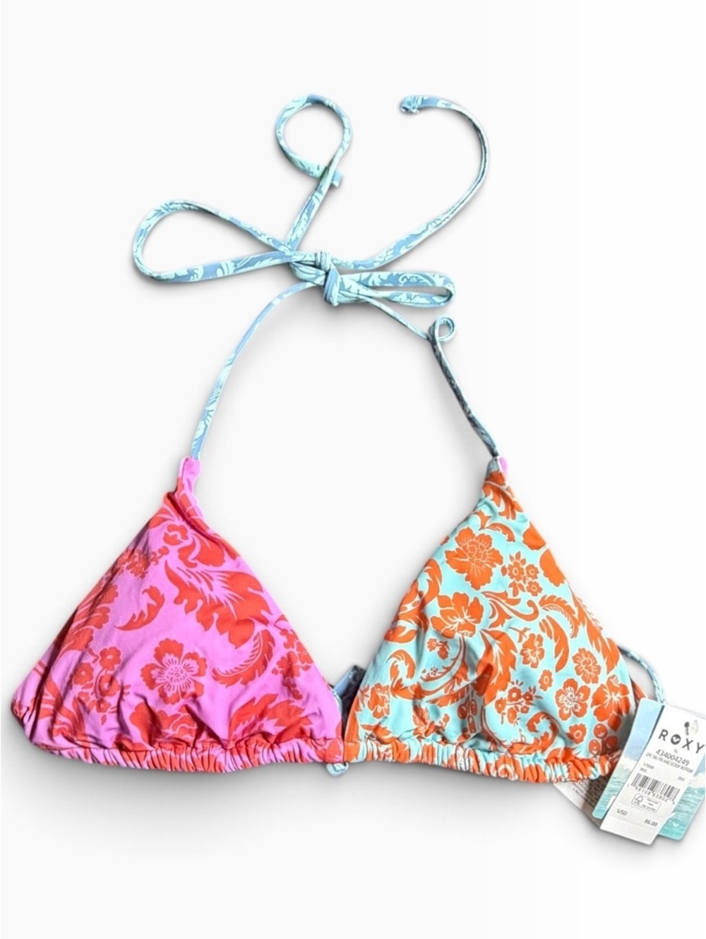 ROXY triangle slide string tie bikini top size XL NWT